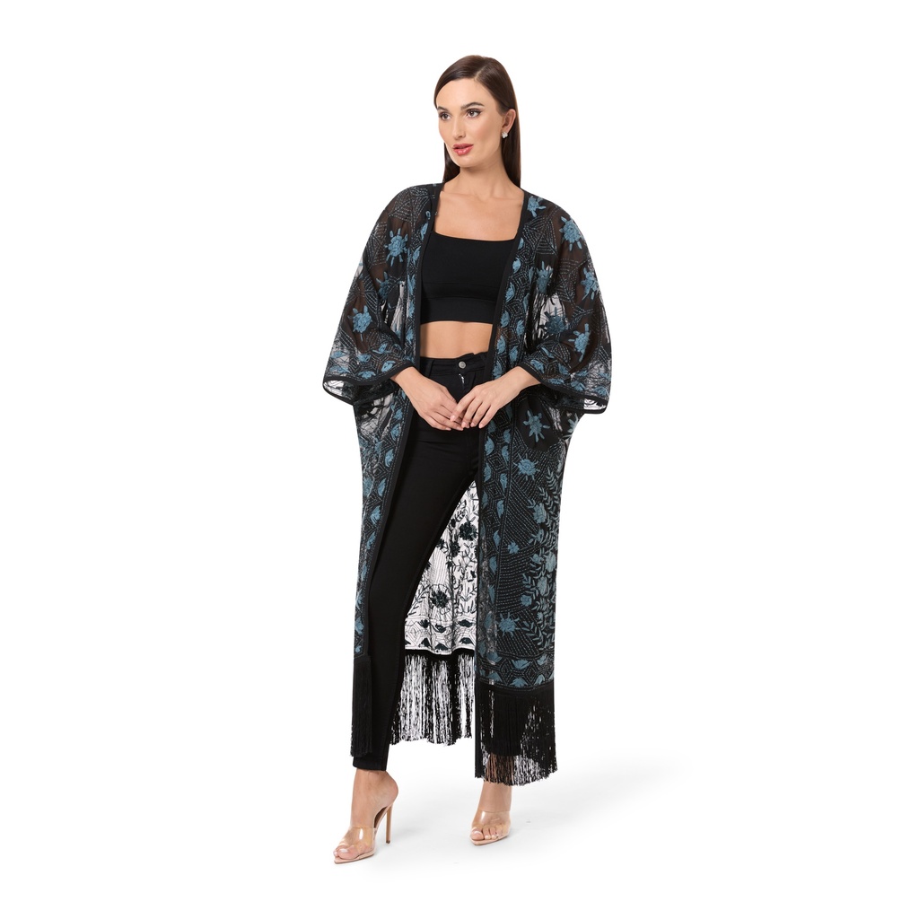 Floral Noir Abaya