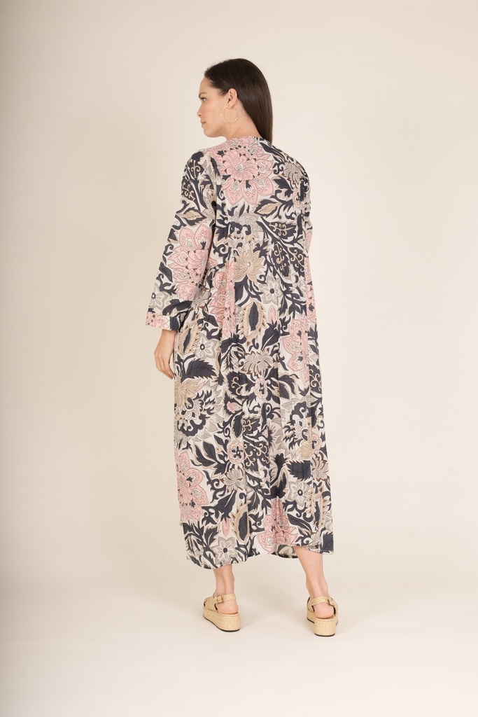 Block Taupe Pleat Dress