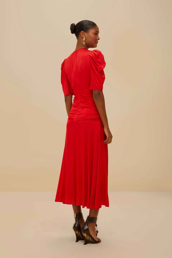 Gathered Midi Dress