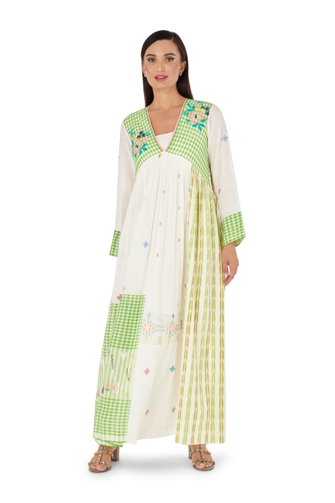 Green Jamdani Dress