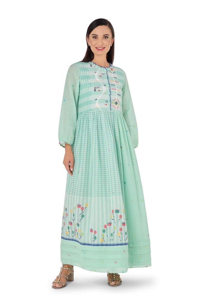 Mint Jamdani Dress