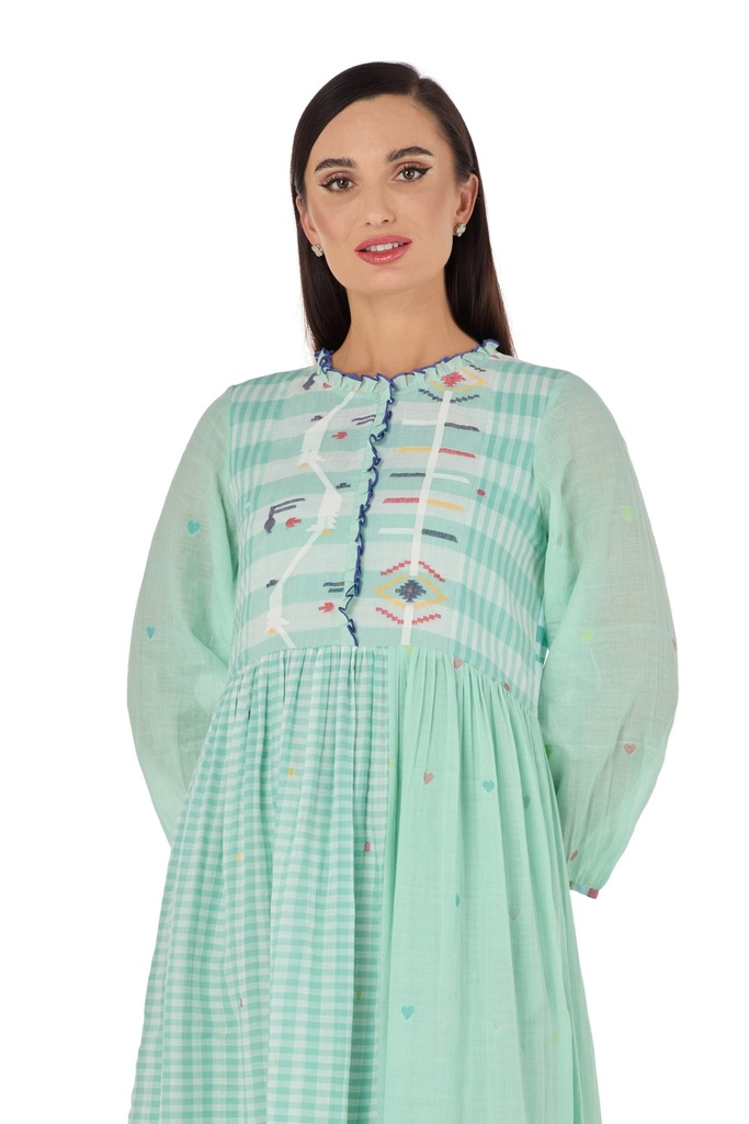 Mint Jamdani Dress