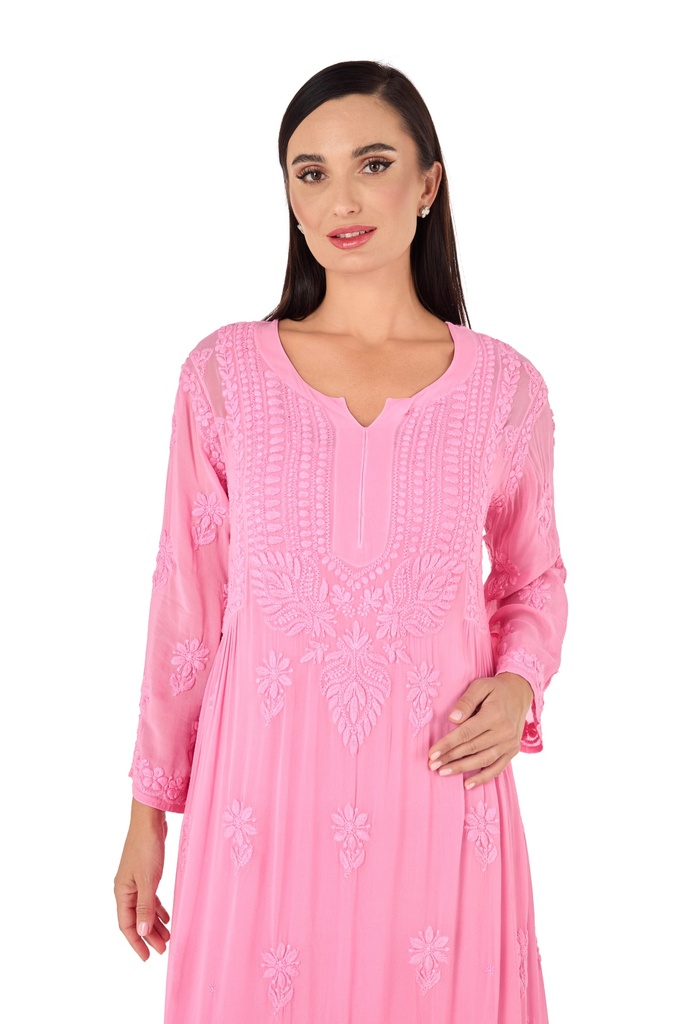 Embroidered Petals Dress