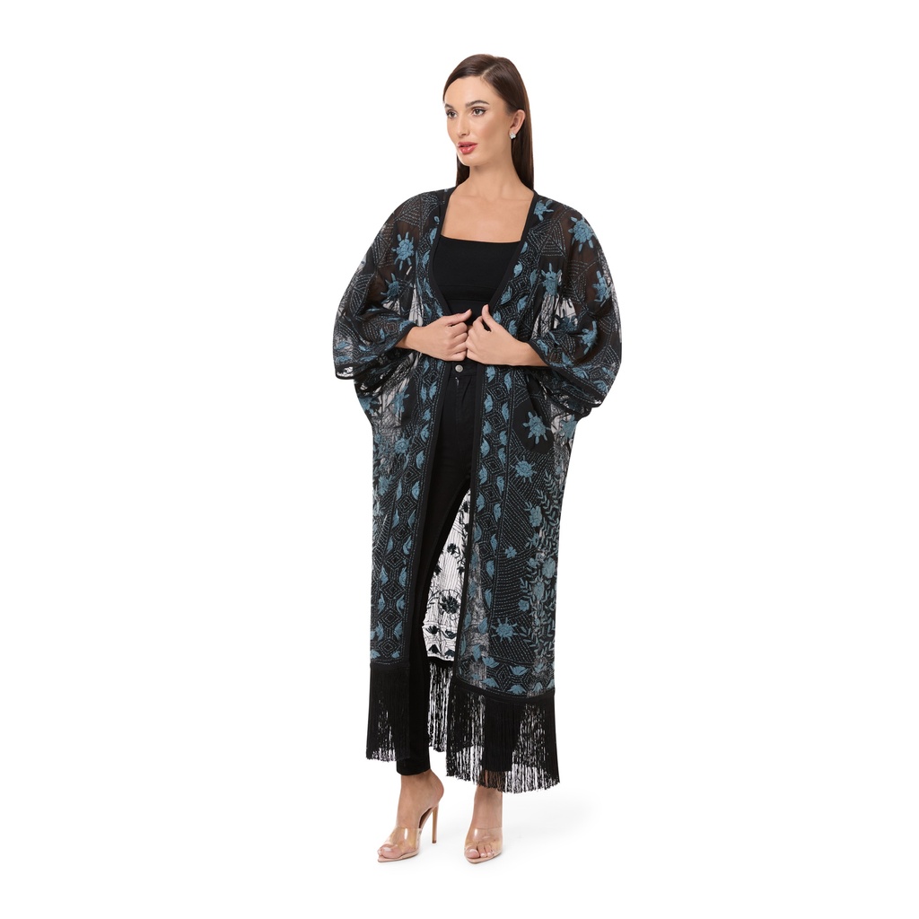 Floral Noir Abaya