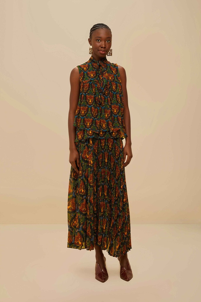 Boho Panther Skirt