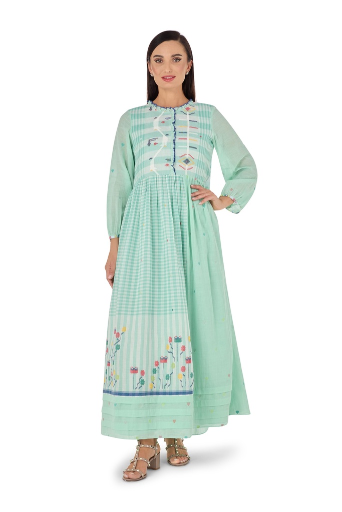 Mint Jamdani Dress