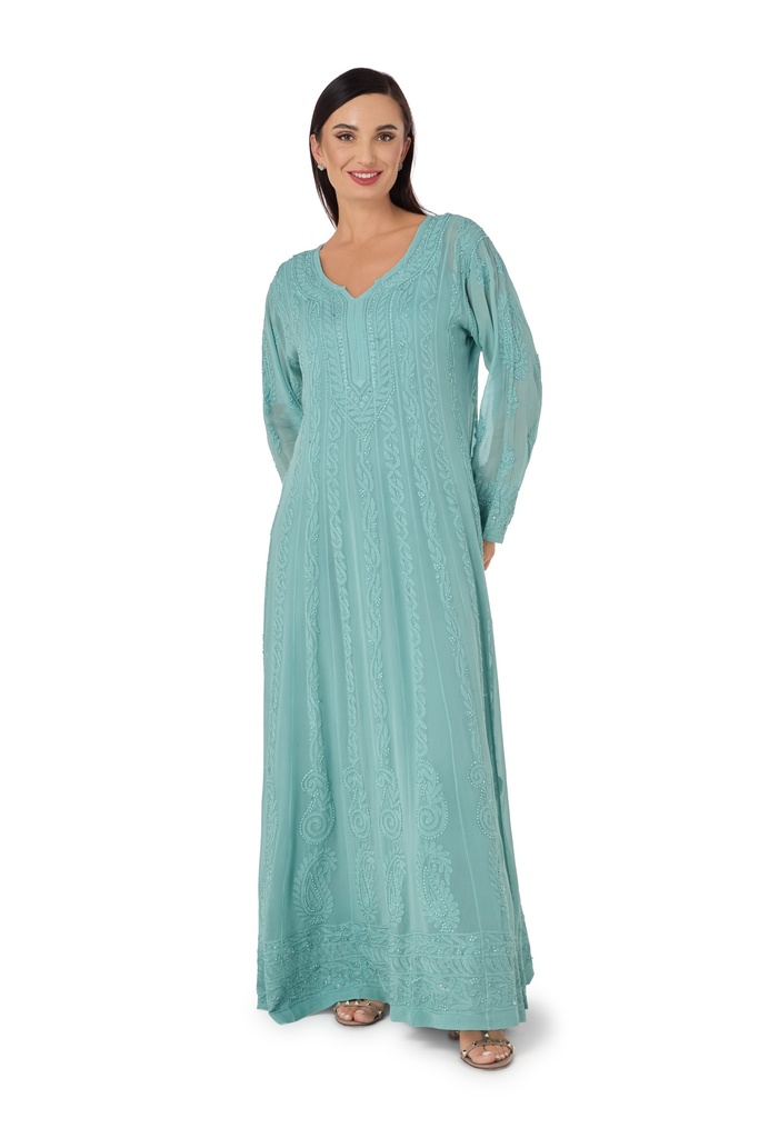 Sage Anarkali Dress