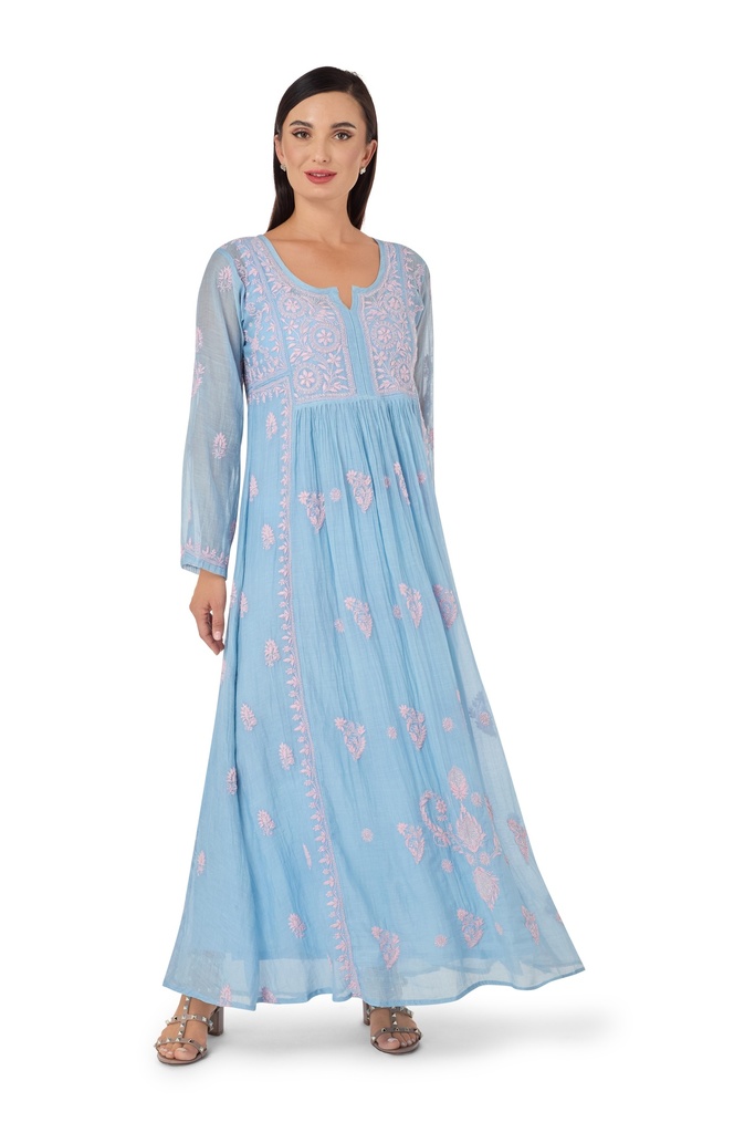 Beaded Indigo Dress