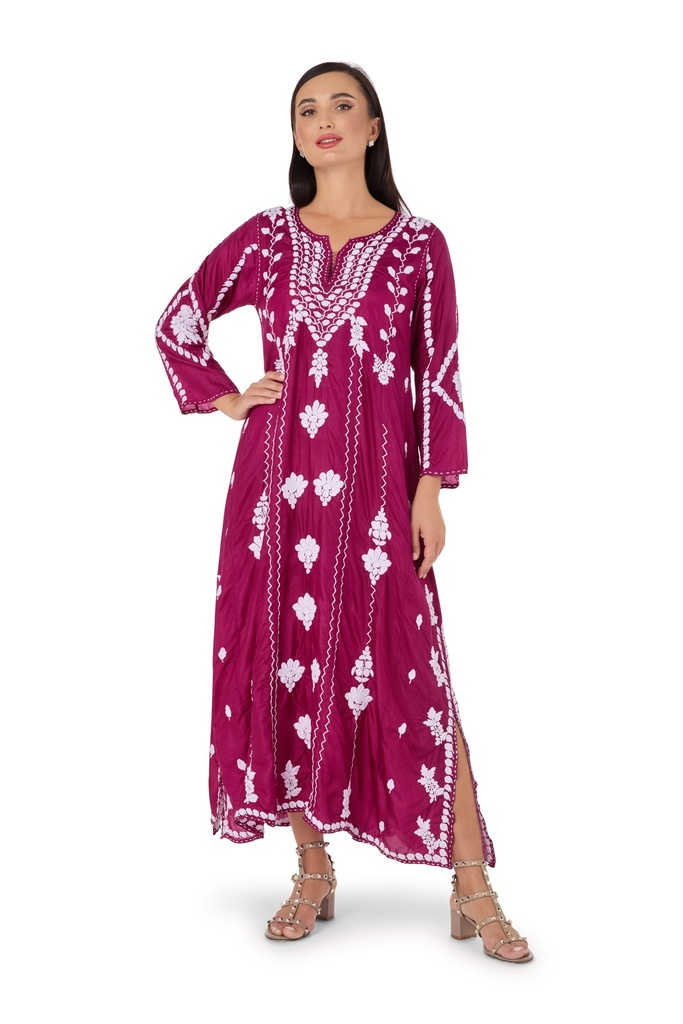 Magenta Silk Dress