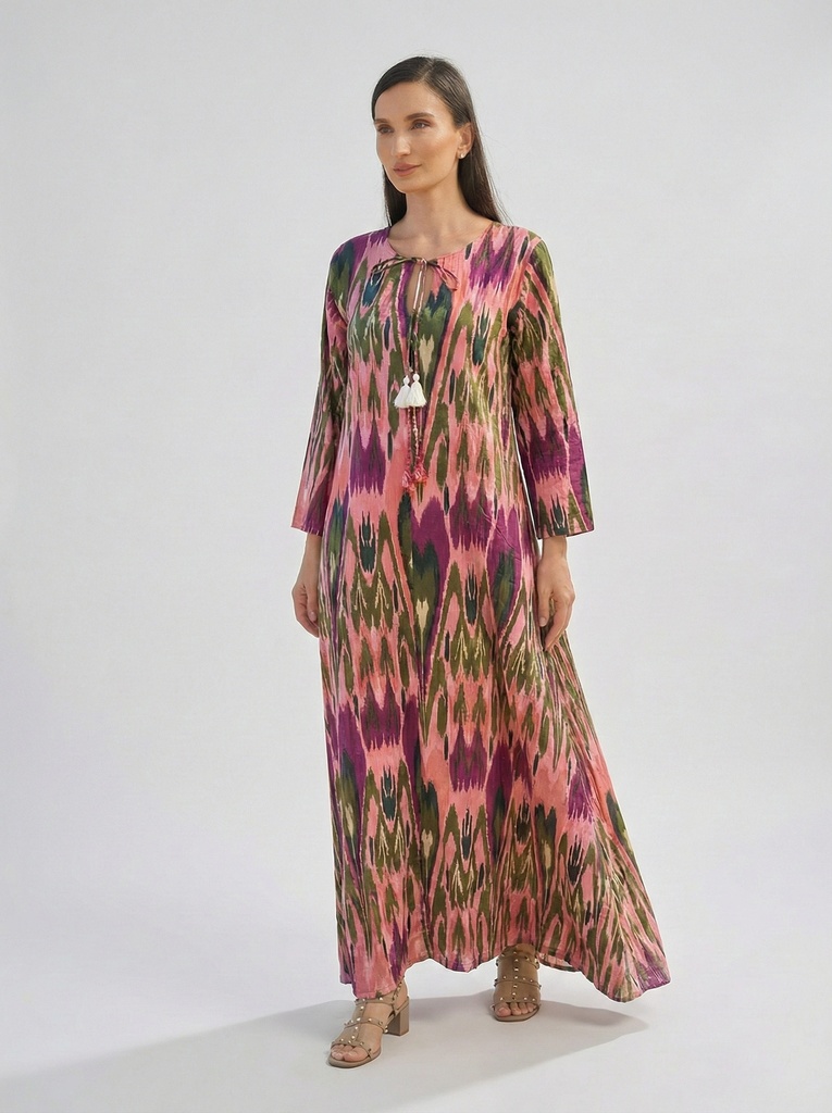 Peach Ikat Dress