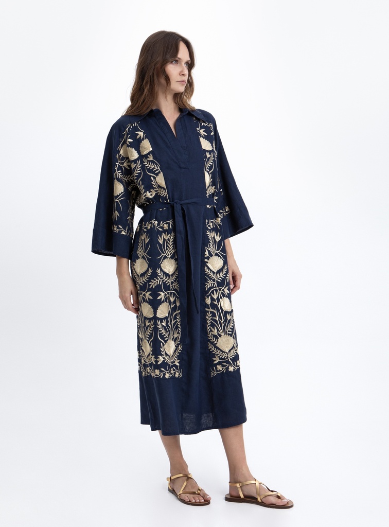 Navy Blossom Dress