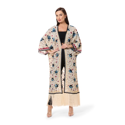 [00033324] Floral Abaya