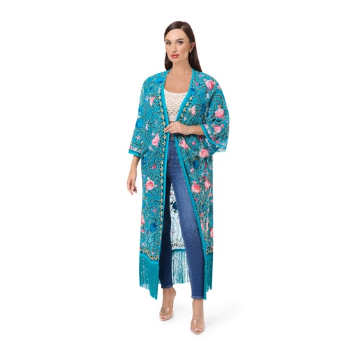 [00033327] Floral Reef Abaya