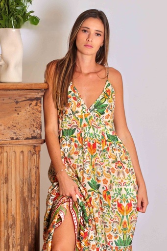 [00033362] Poetry Parrot Dress