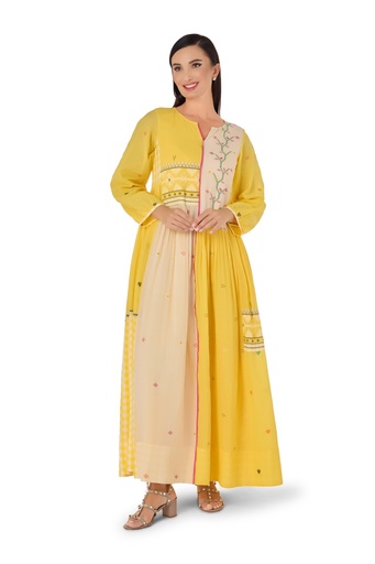 Mustard Jamdani Dress