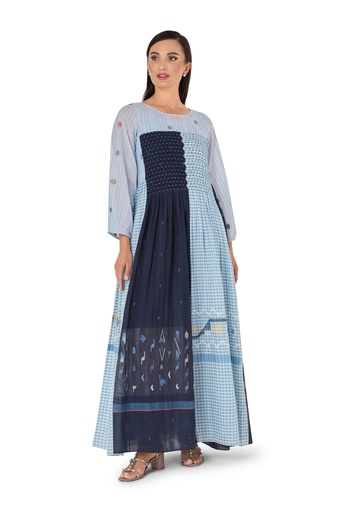 Blue Collage Dress