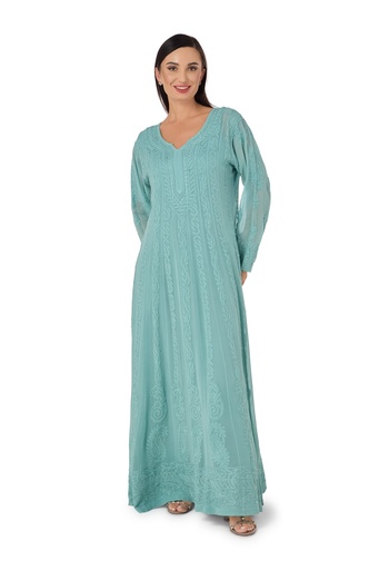 Sage Anarkali Dress