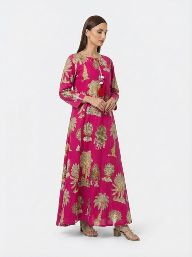 Fucsia Palm Dress