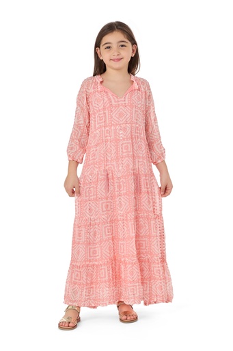 Coral Radiance Kids Dress